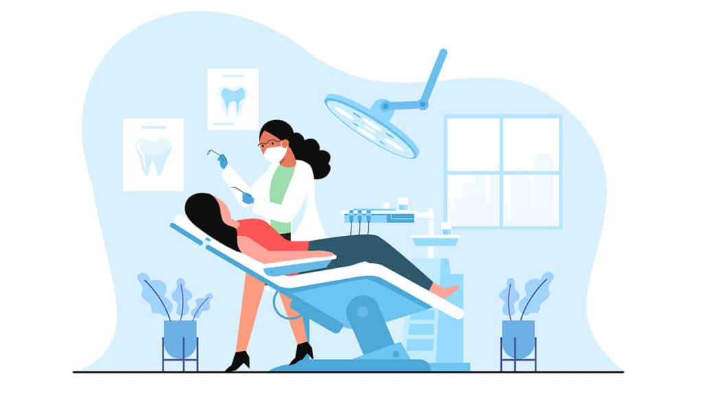 Illustratie foto voor online marketing voor tandartsen